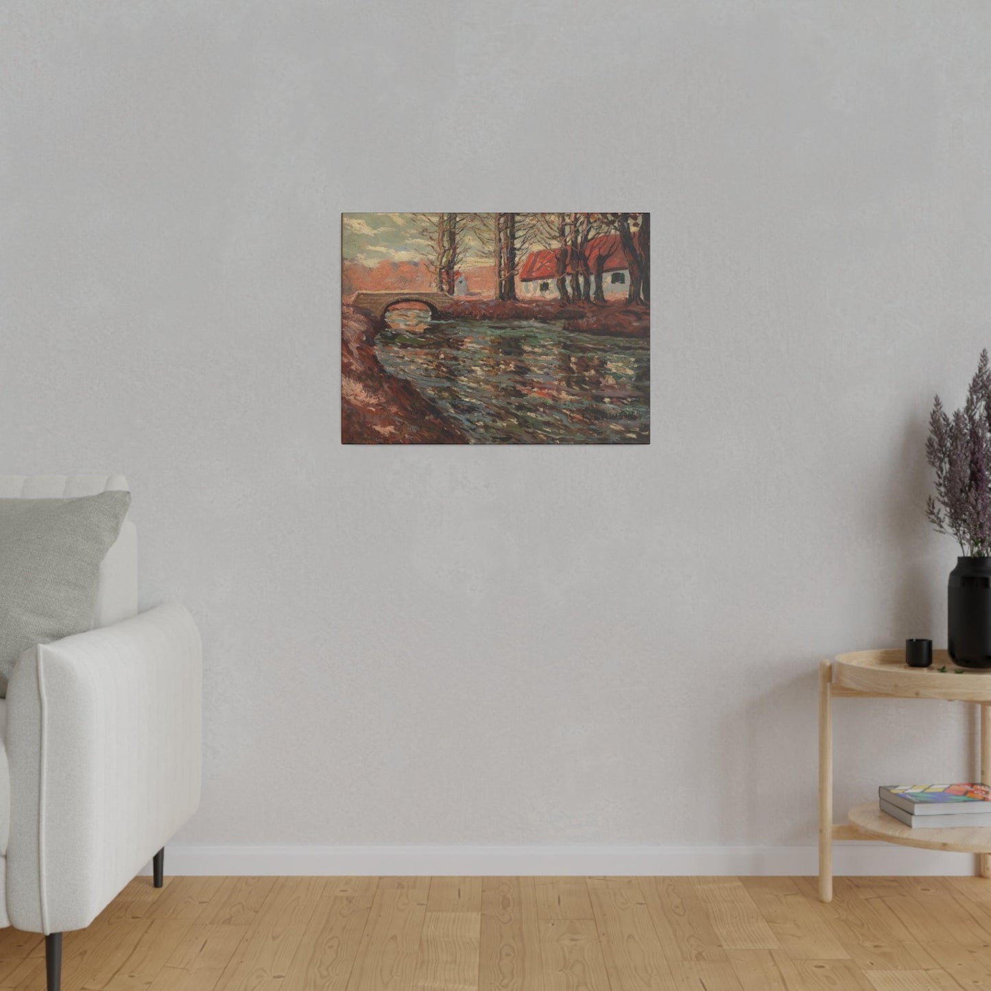 River Landscape by Ernest Lawson - Matte Canvas, Stretched, 0.75"