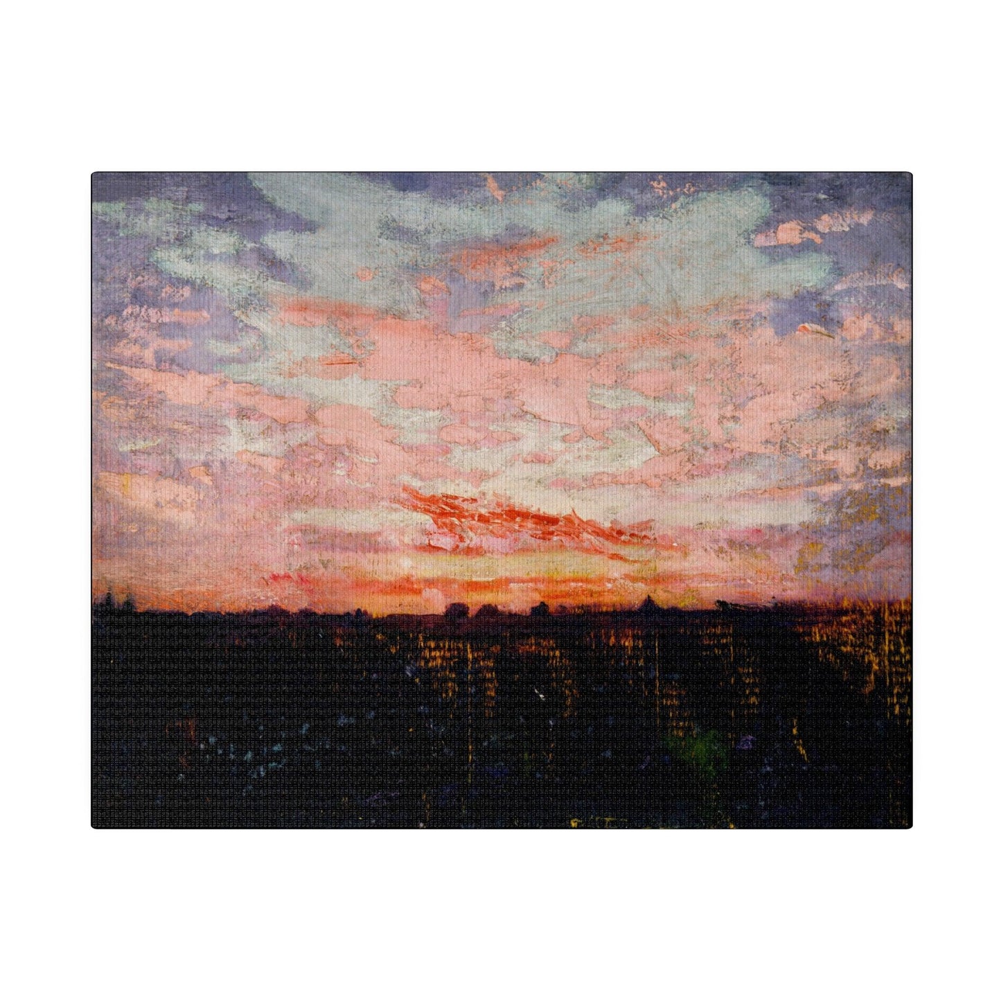 Sunrise or Sunset circa 1905 to 1909 painting by Abbott Handerson Thayer on a  Matte Canvas Stretched 0.75