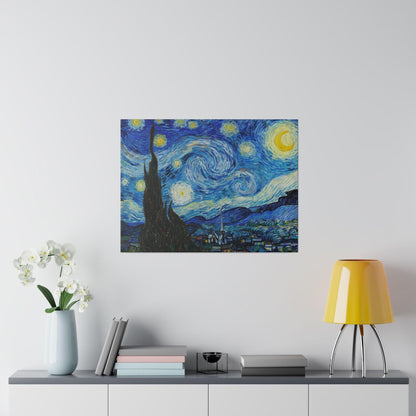 Vincent Van Gogh's The Starry Night (1889) - Matte Canvas, Stretched, 0.75"