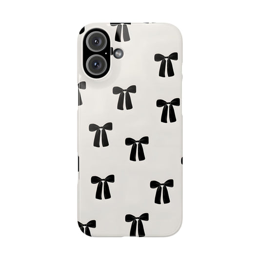 Eboné Bow Chic Slim Phone Case - Aesthetic, Trendy, and Impact-Resistant