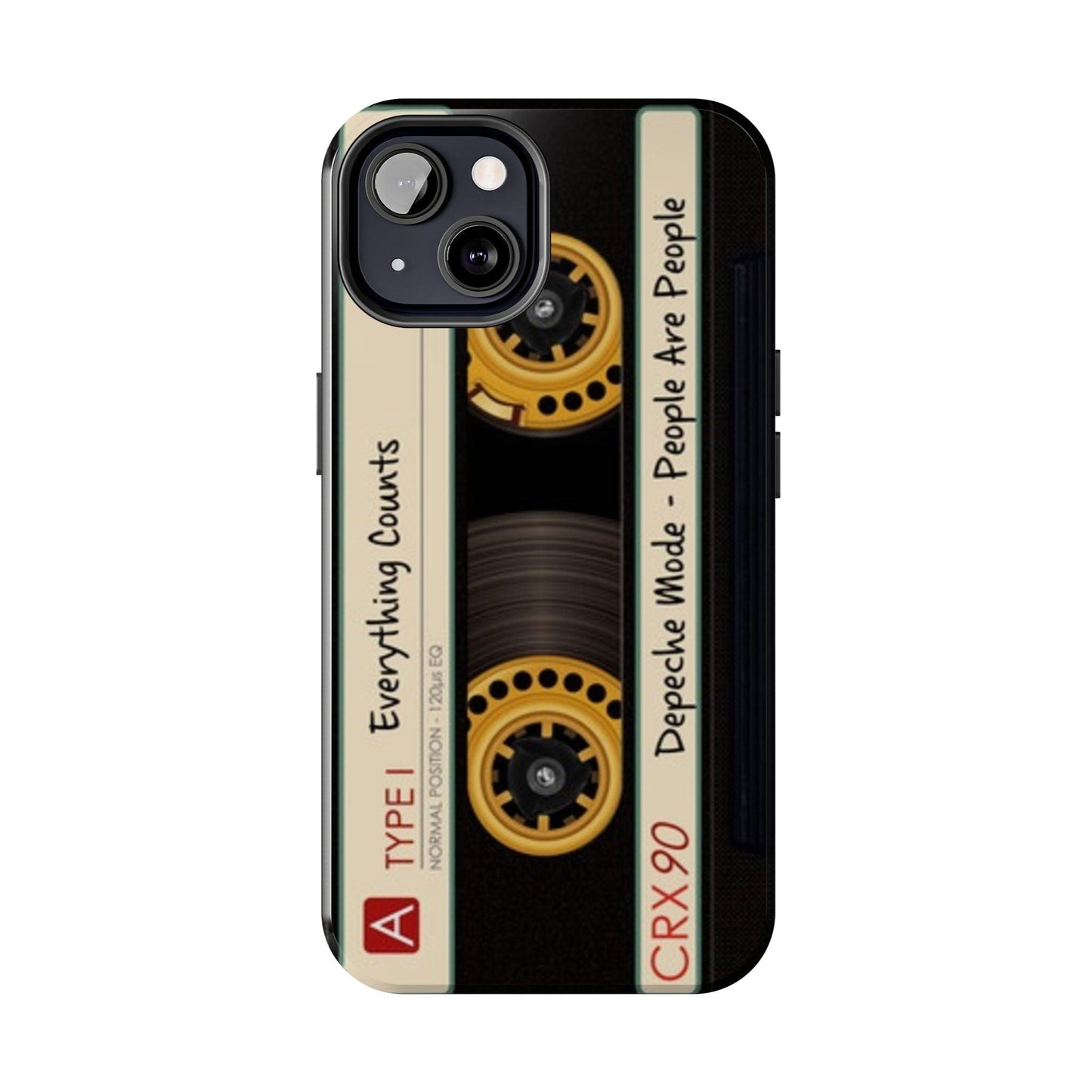 Nostalgic Old Cassette Tape with Yellow wheels iPhone Cases