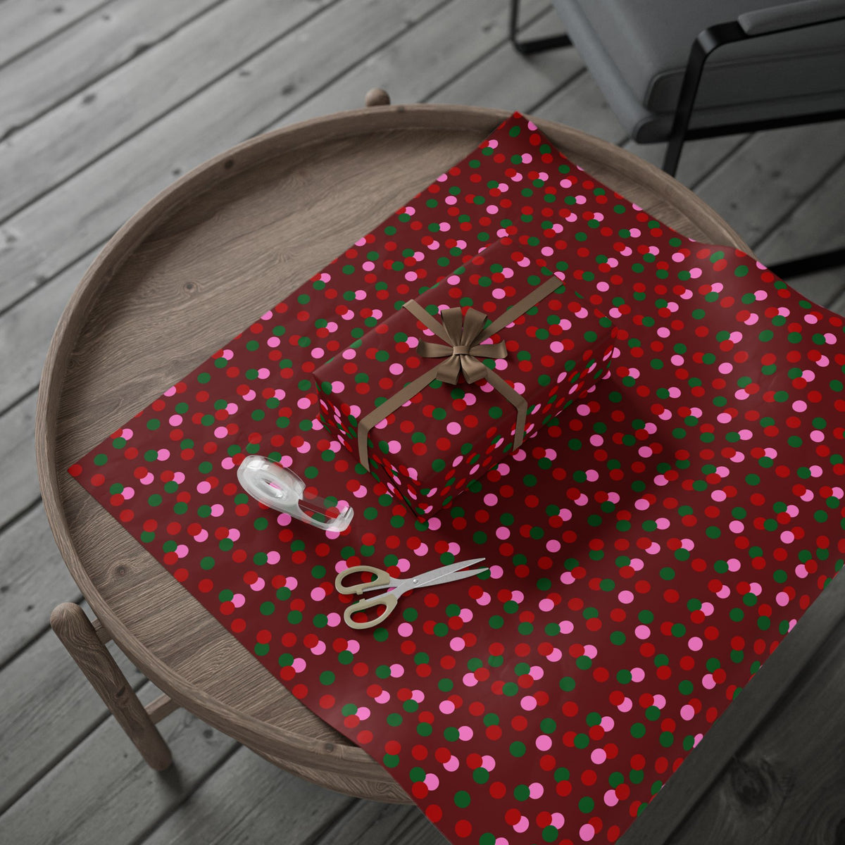 Holiday Confetti Wrapping Paper Roll