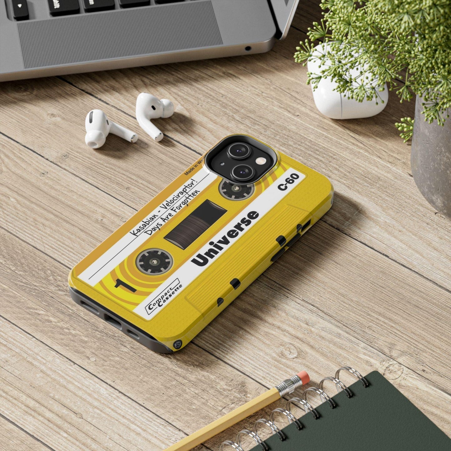 Retro Yellow Cassette Tape iPhone Cases