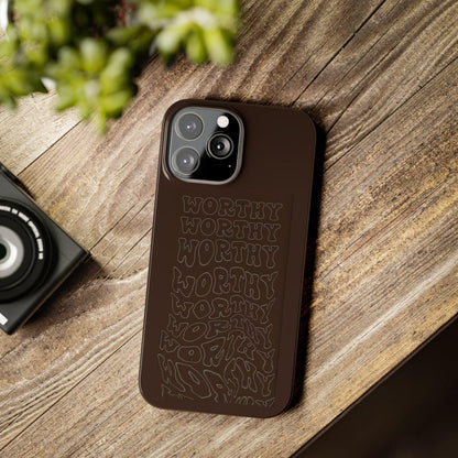 Worthy Brown Slim iPhone Cases