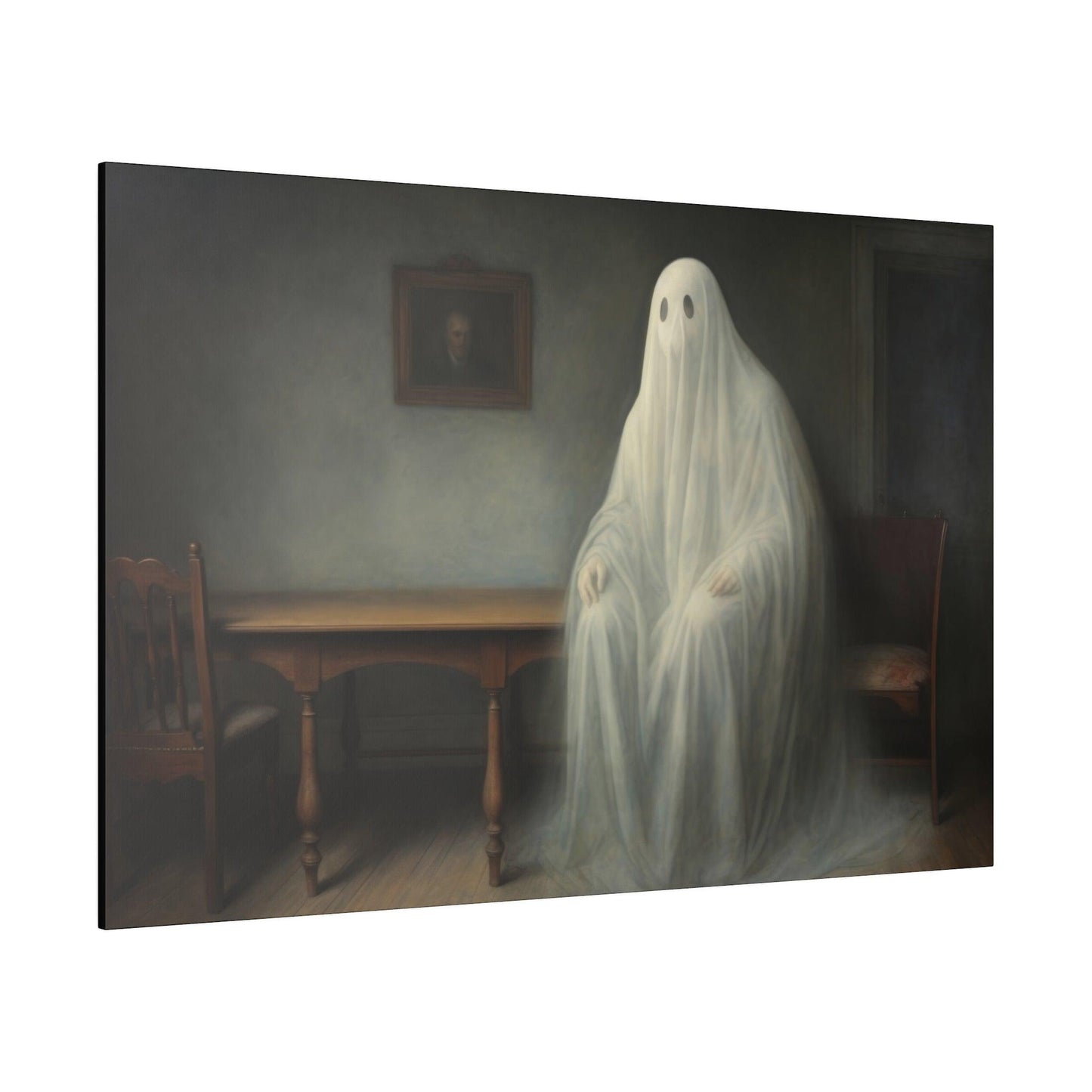 Ghost in the living room painting art furniture - Matte Canvas, Stretched, 0.75"