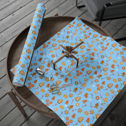 The Cookie Wonderland Blue Wrapping Paper Roll