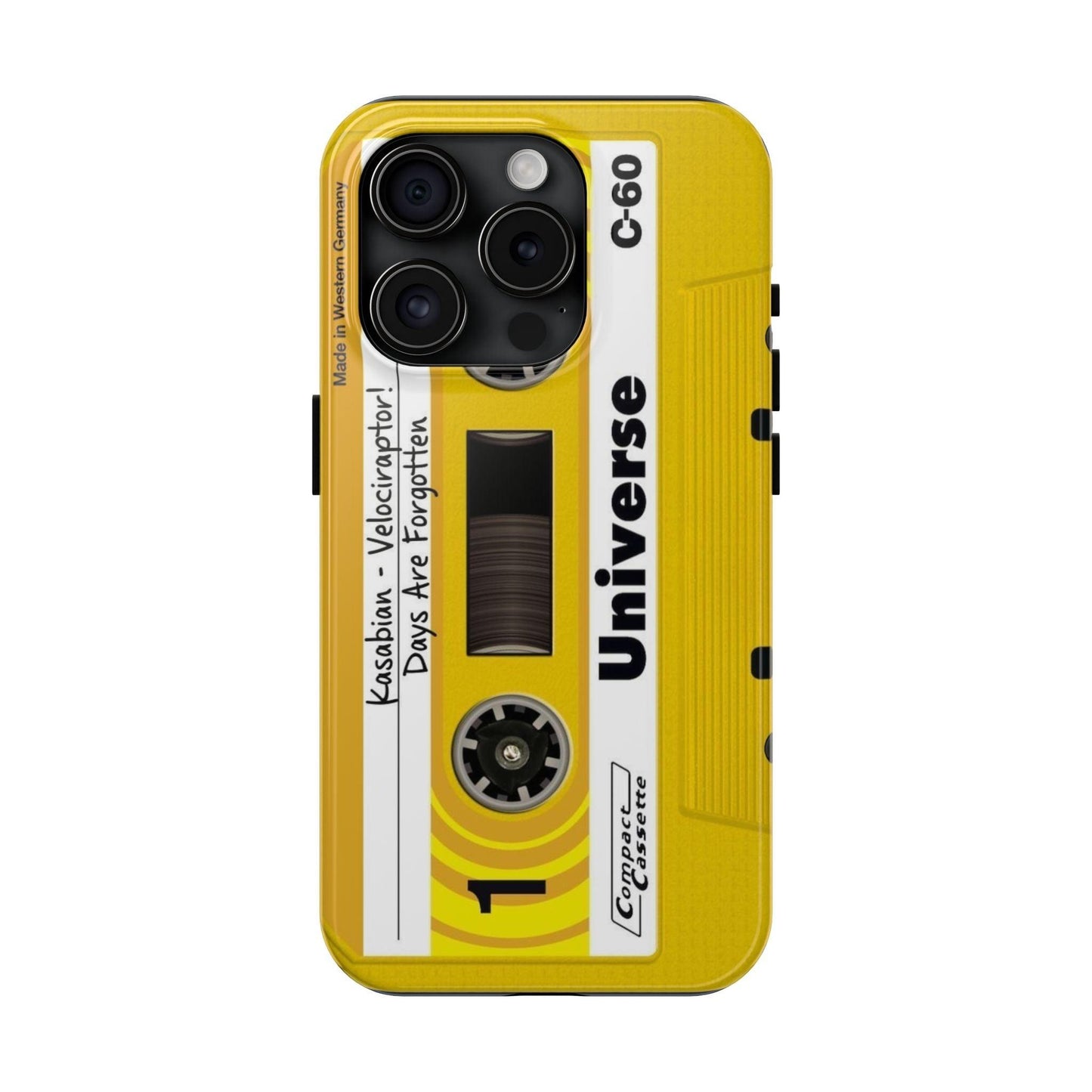 Retro Yellow Cassette Tape iPhone Cases