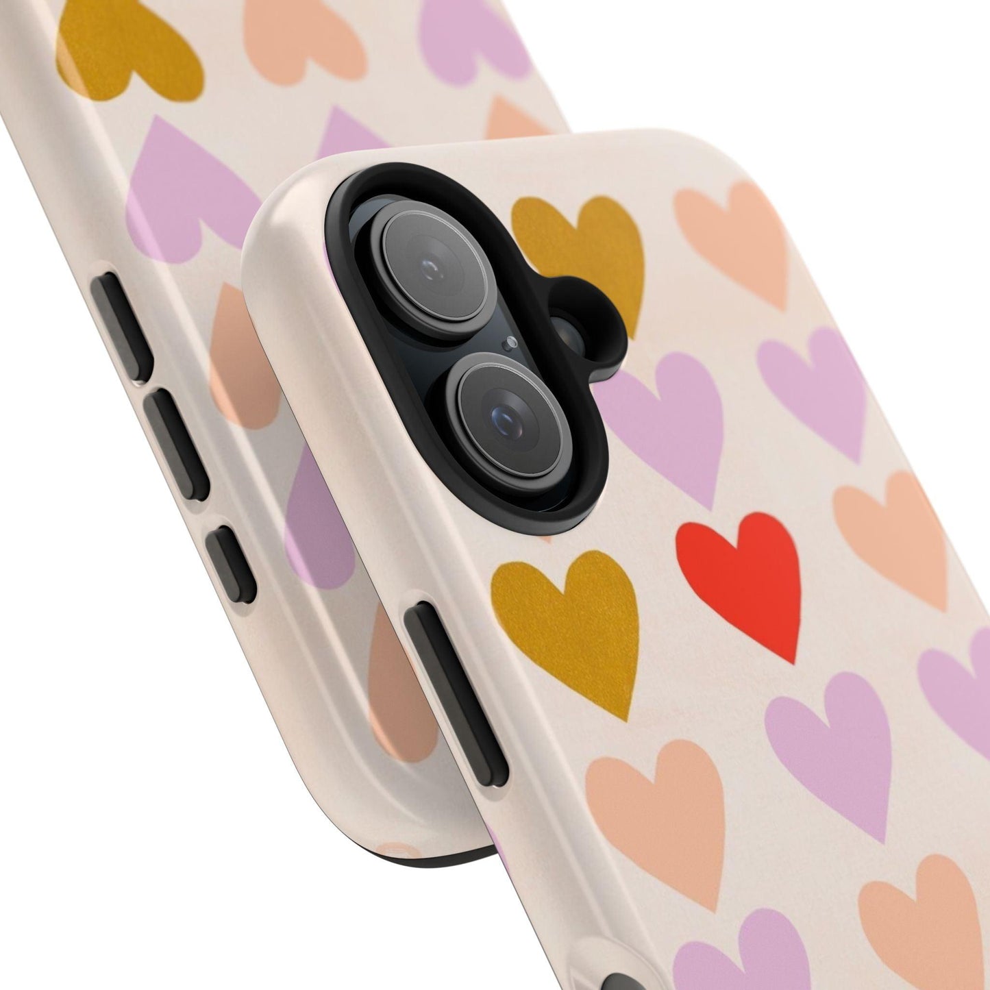 Cutesy Hearts Tough iPhone Cases