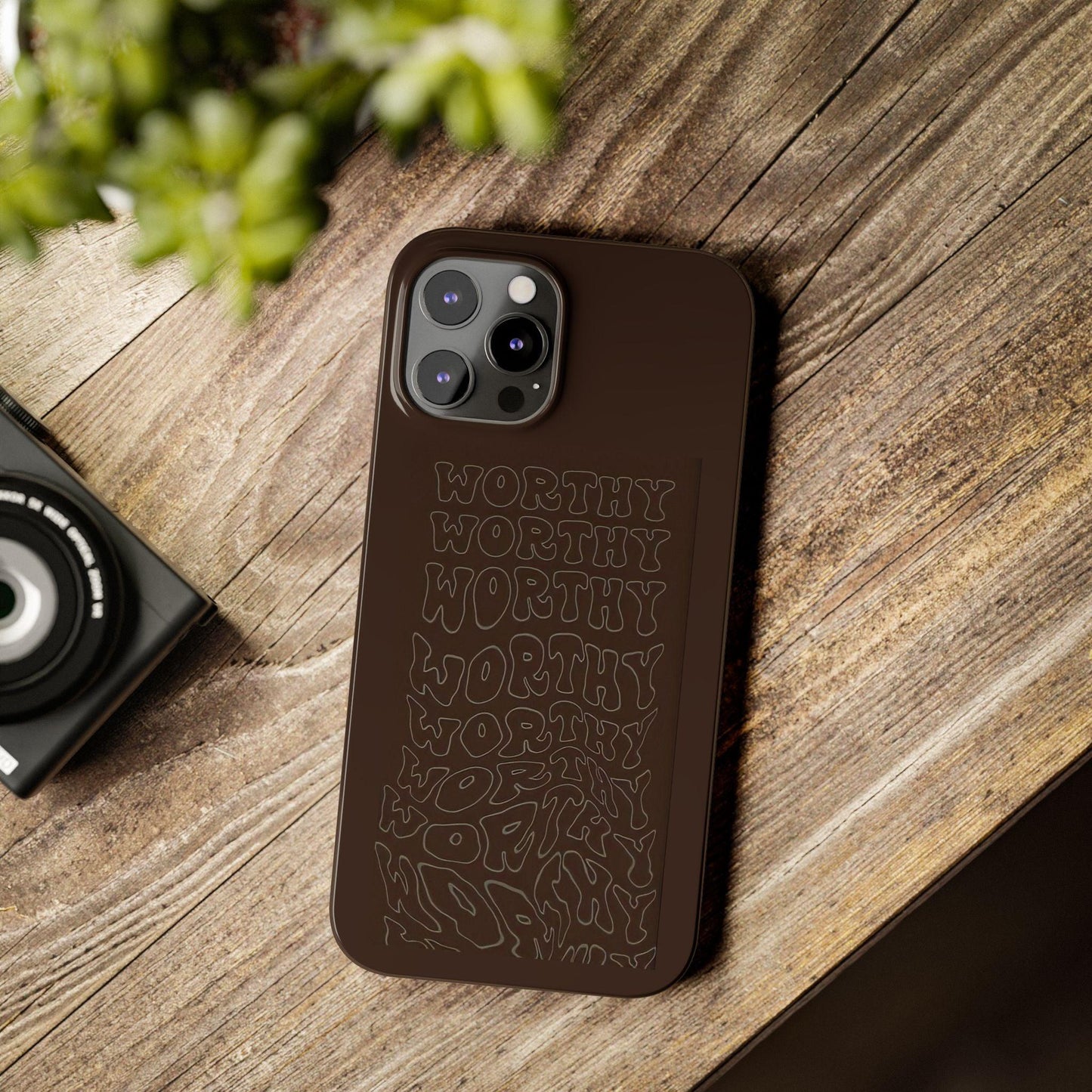 Worthy Brown Slim iPhone Cases