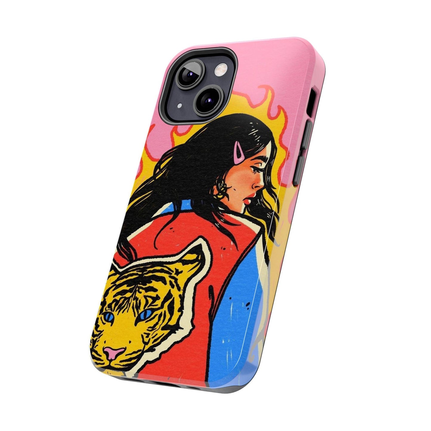 Fierce Femme Flames Tough iPhone Cases