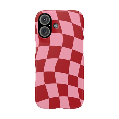 Twist & Check Red Snap iPhone Cases