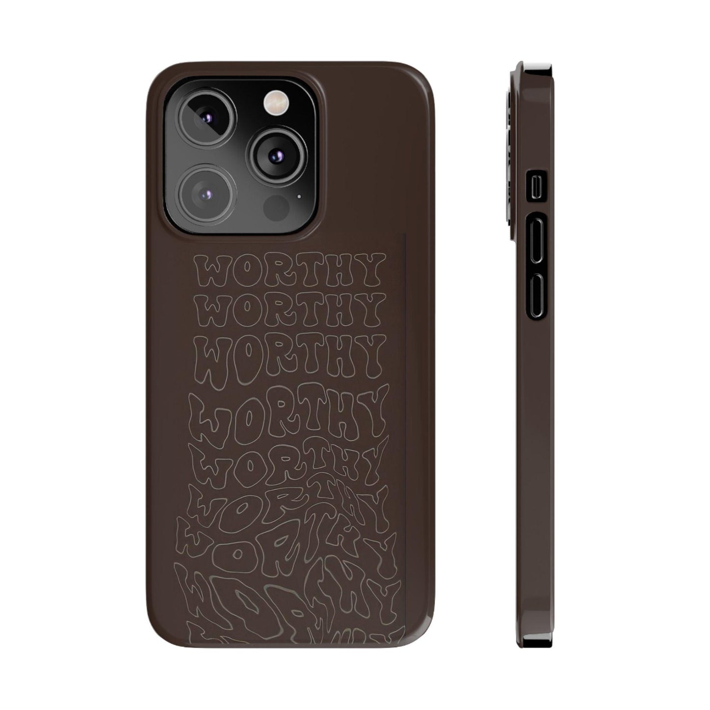 Worthy Brown Slim iPhone Cases