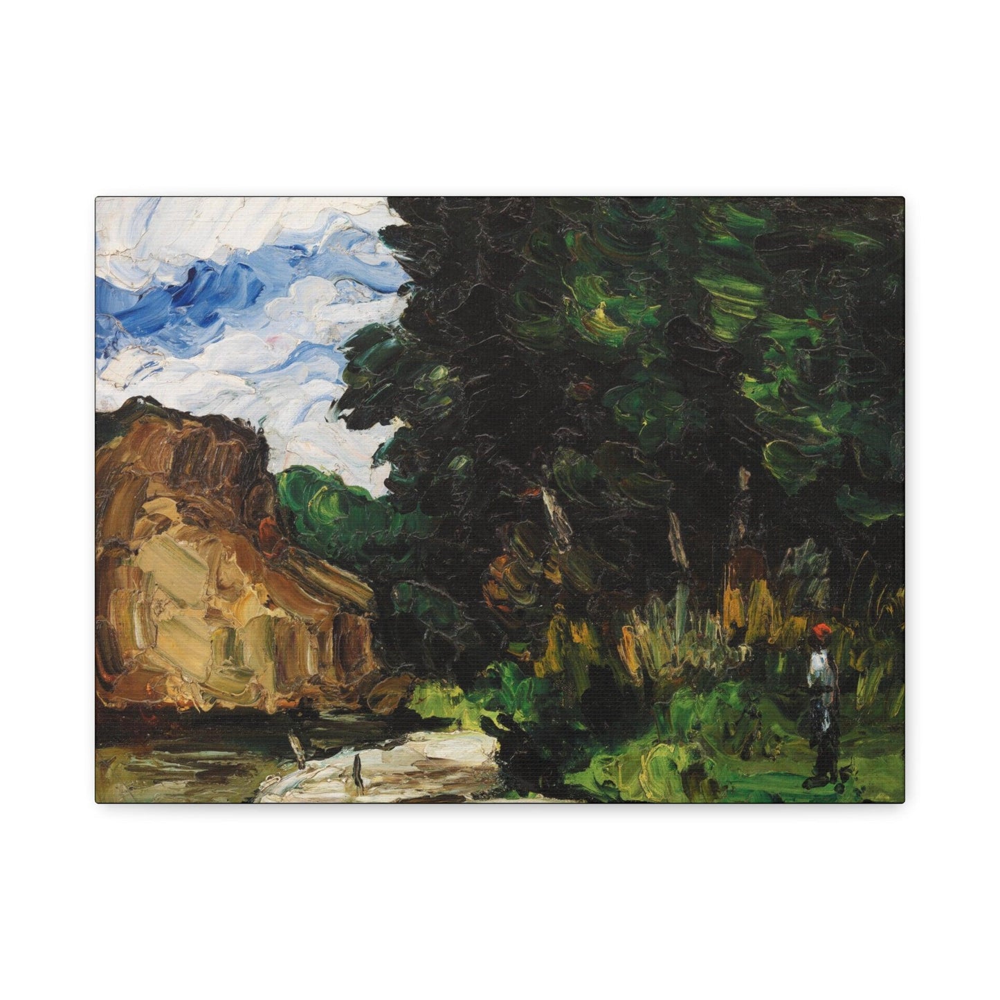 River Bend (Coin de rivière) (ca. 1865) by Paul Cézanne - Matte Canvas, Stretched, 1.25"