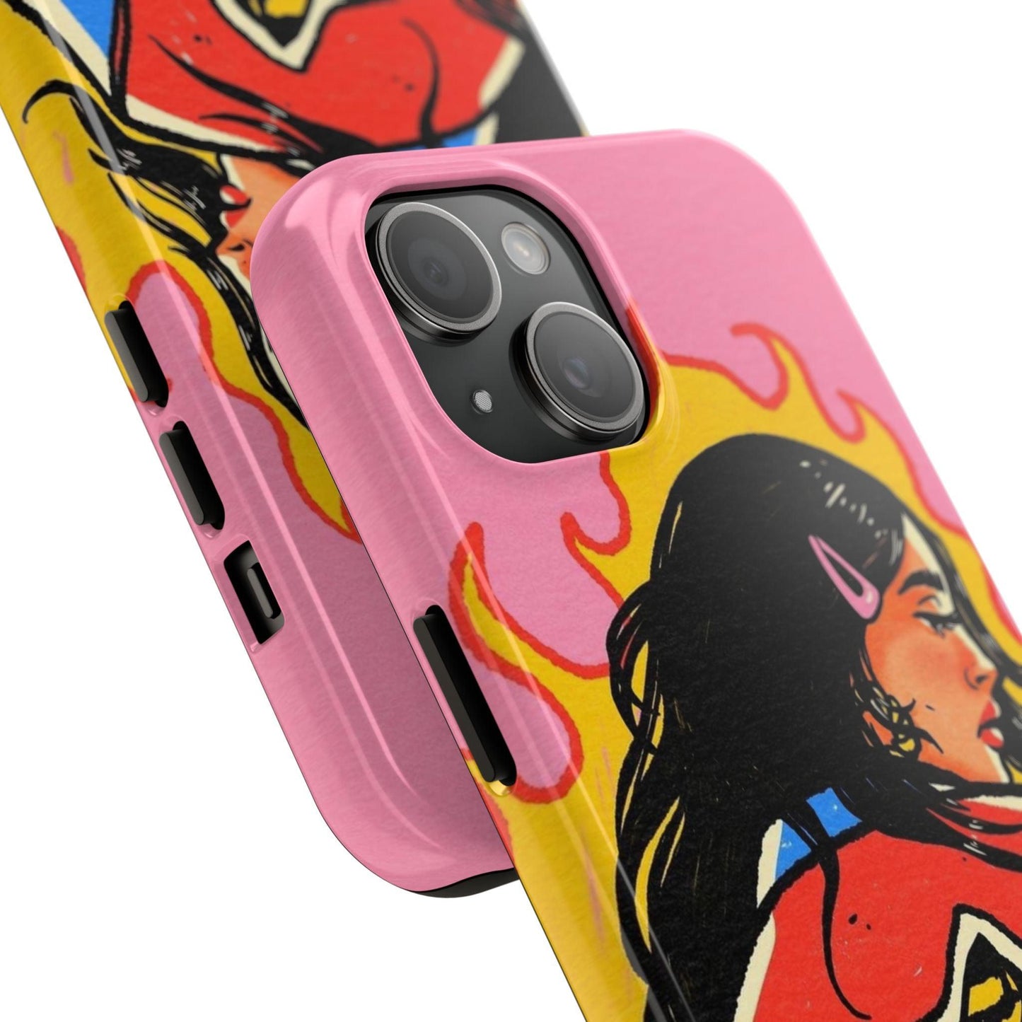 Fierce Femme Flames Tough iPhone Cases