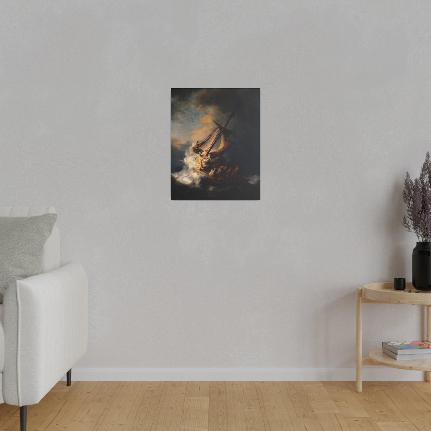 Rembrandt van Rijn's The Storm on the Sea of Galilee (1633) - Matte Canvas, Stretched, 0.75"