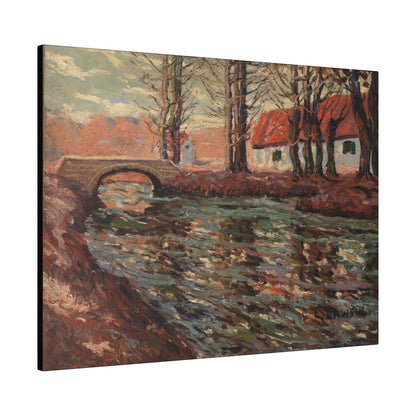 River Landscape by Ernest Lawson - Matte Canvas, Stretched, 0.75"