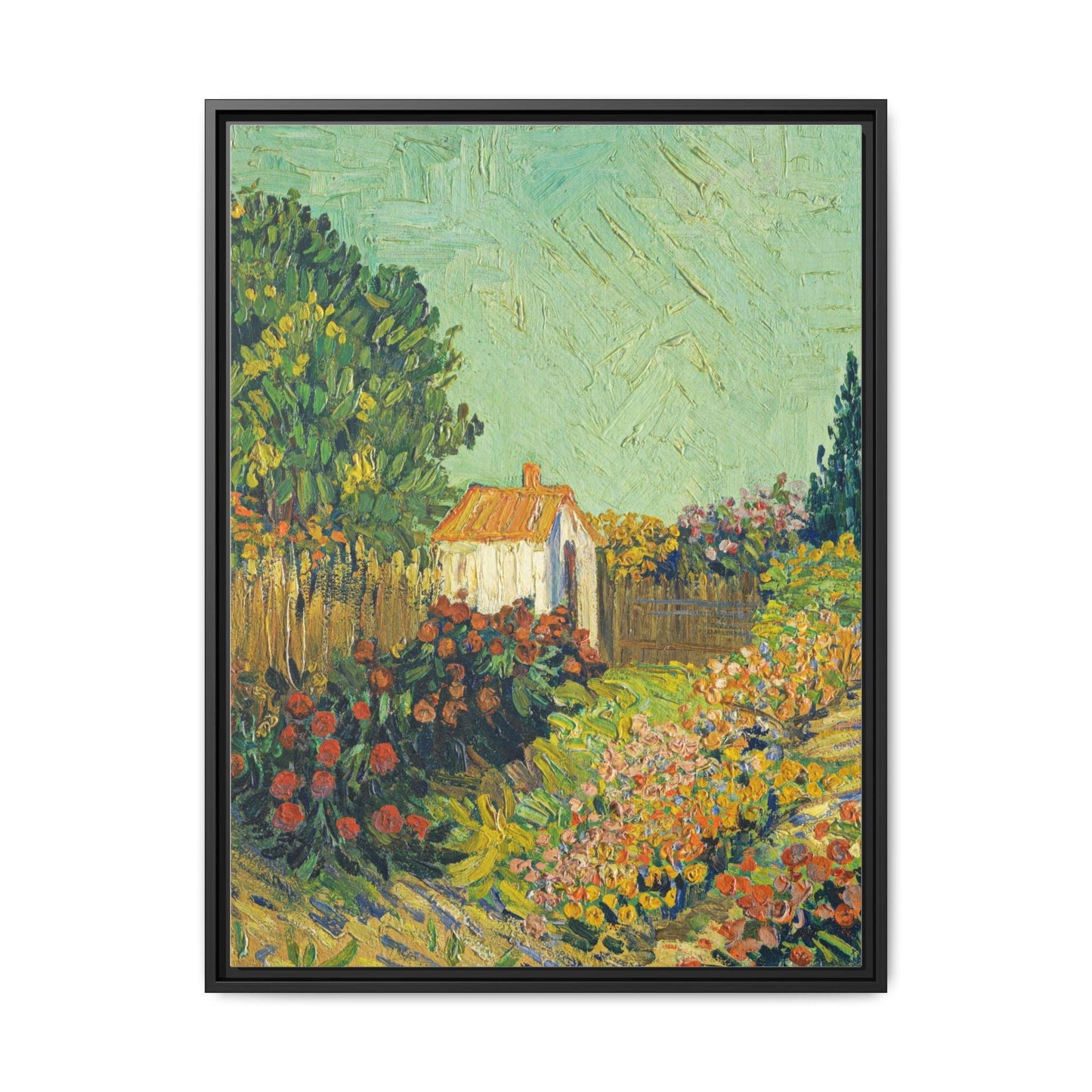 Vincent van Gogh's Landscape (ca. 1925-1928) - Matte Canvas, Black Framed