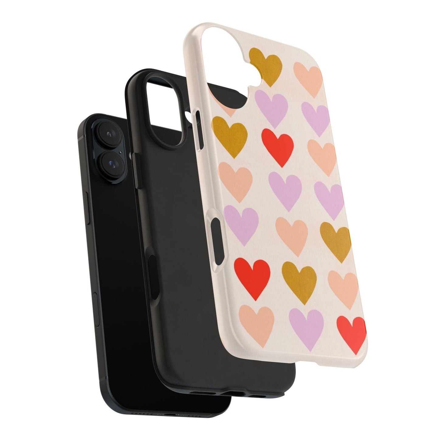 Cutesy Hearts Tough iPhone Cases