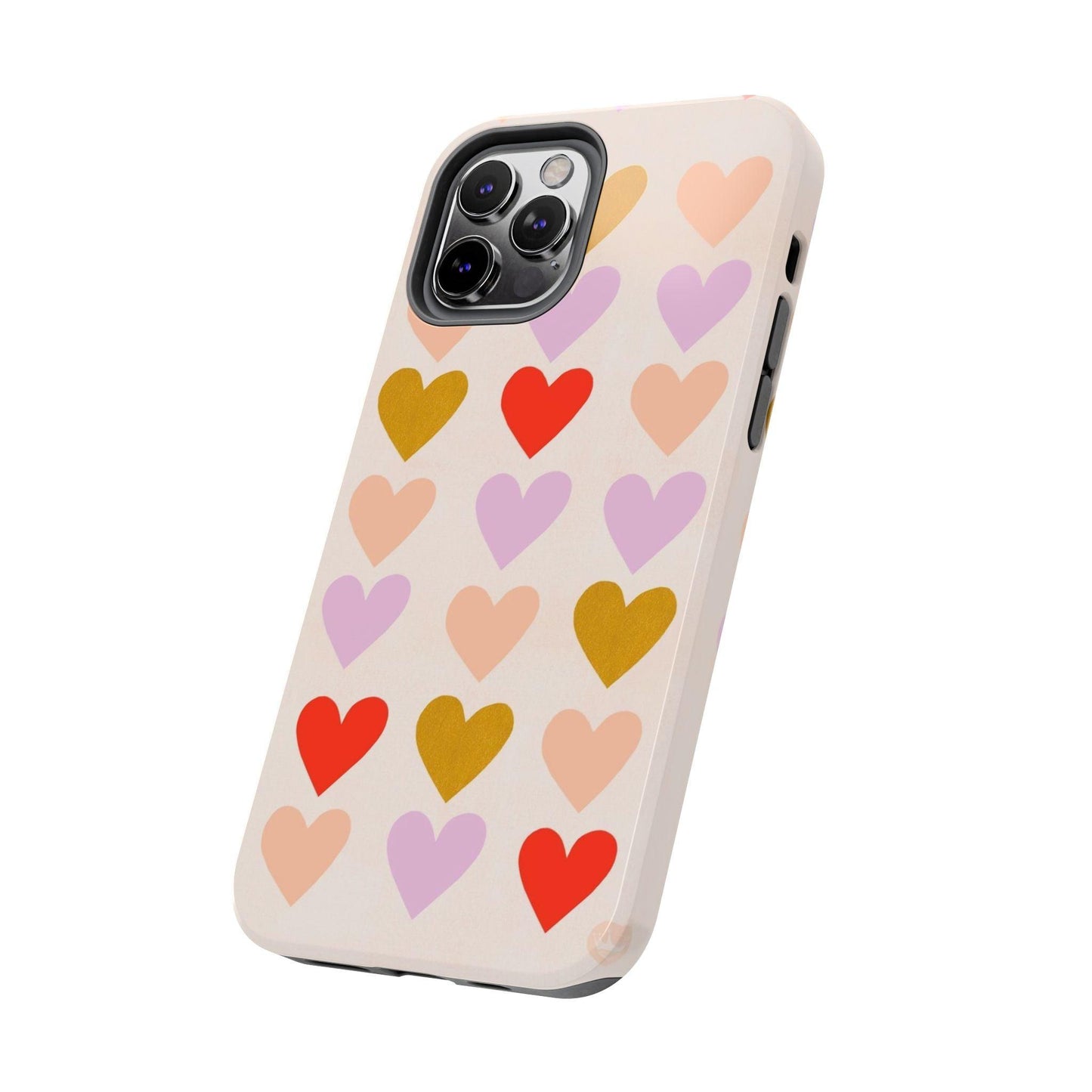 Cutesy Hearts Tough iPhone Cases