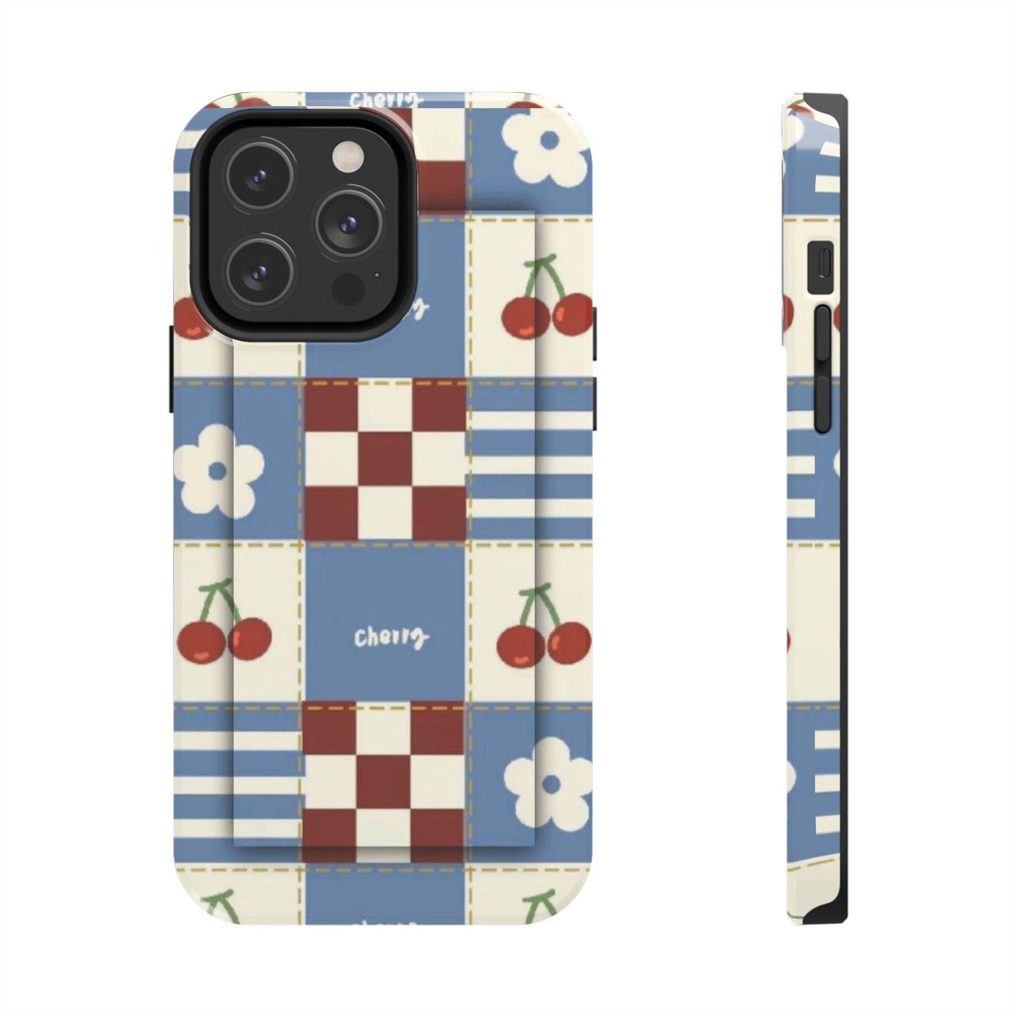 Cherry Blue Tri-Tone Tough iPhone Cases