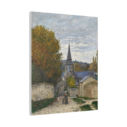 Claude Monet's Street in Sainte-Adresse (1867) famous painting - Matte Canvas, Stretched, 0.75"