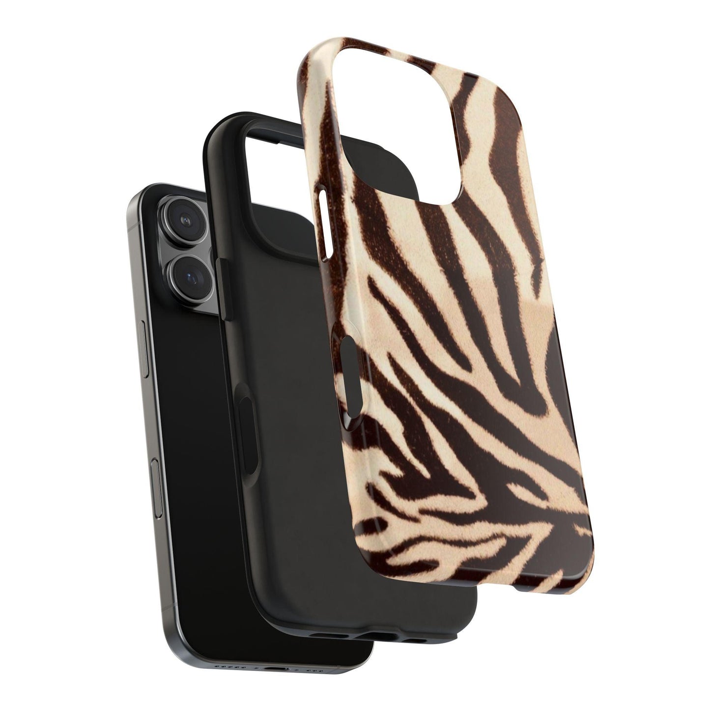 Taupe Twilights Stripe Tough iPhone Cases