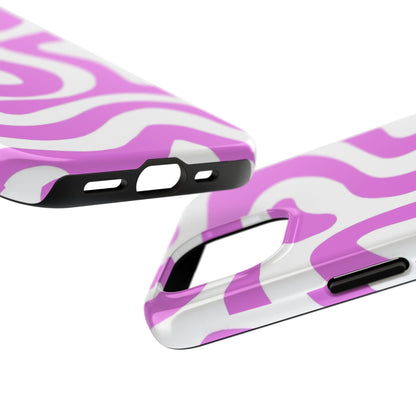 Lilac Swirl Fusion Tough iPhone Cases