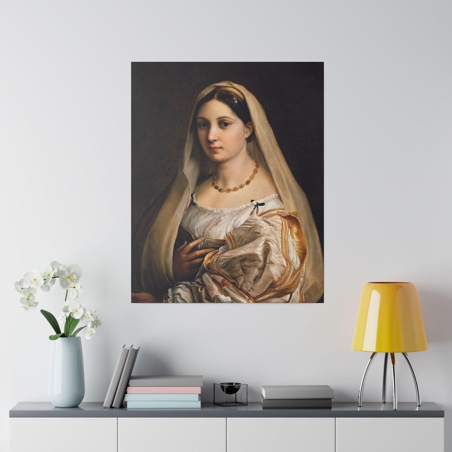 Raphael's Woman with a veil (La Donna Velata) (1516) - Matte Canvas, Stretched, 0.75"