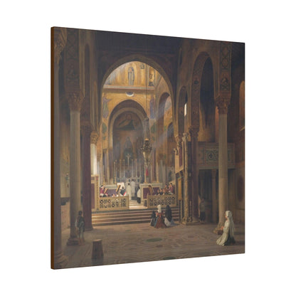 Interior of the Capella Palatina in Palermo Italy by Martinus Rørbye  on a Matte Canvas Stretched 0.75