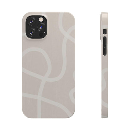 Luxe Minimalist Swirl - Cream Edition Slim iPhone Cases