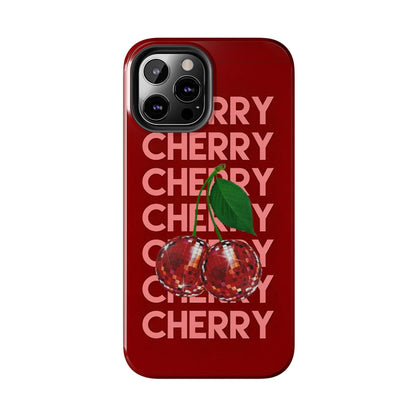 Cherries Disco Inspo iPhone Cases in Cherry Red