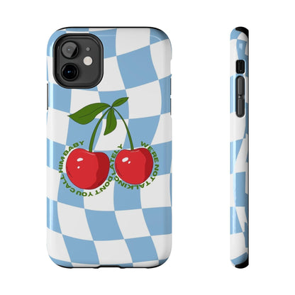 Cherry Gossip Check Tough iPhone Cases