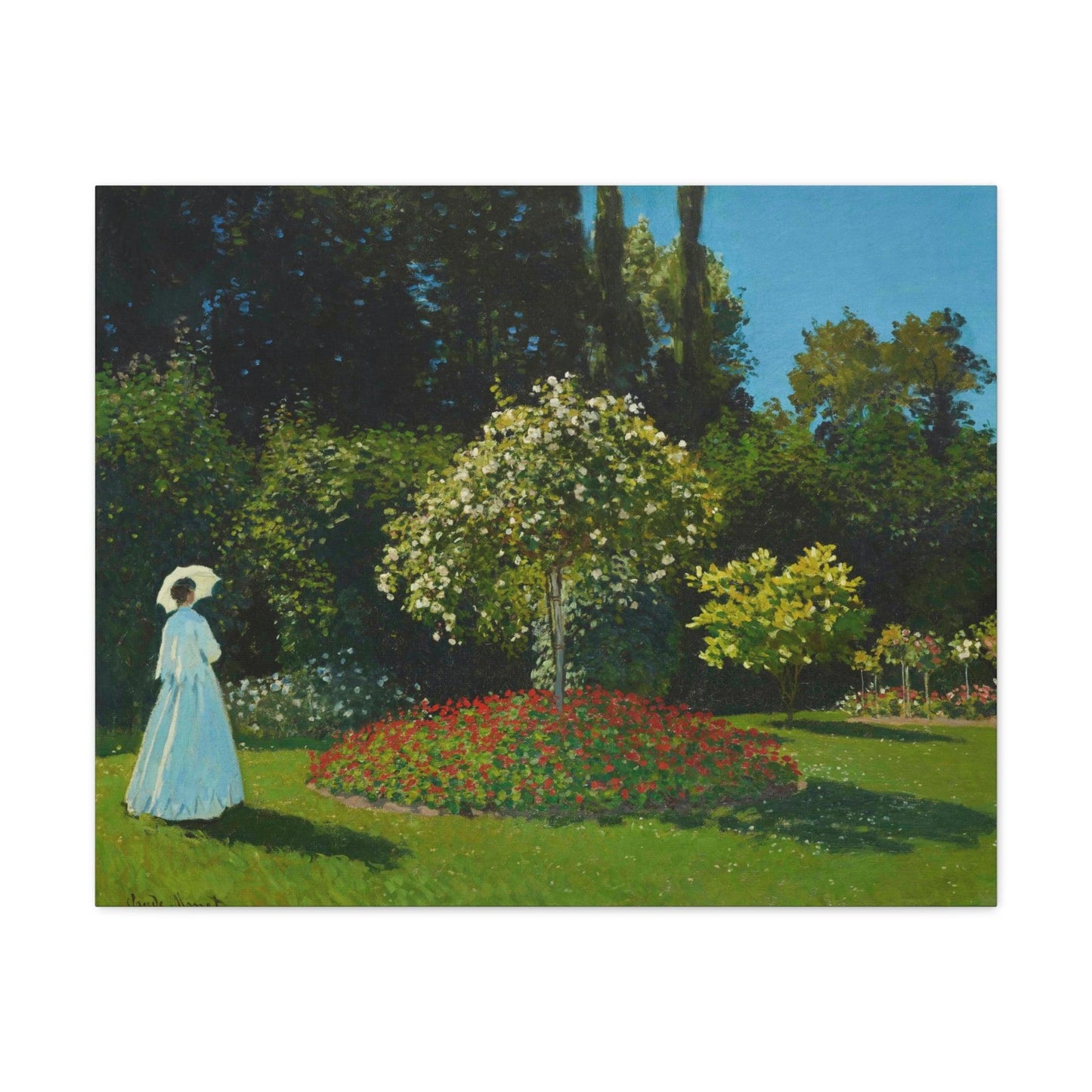 Claude Monet's Lady in the garden (1867) - Canvas Gallery Wraps