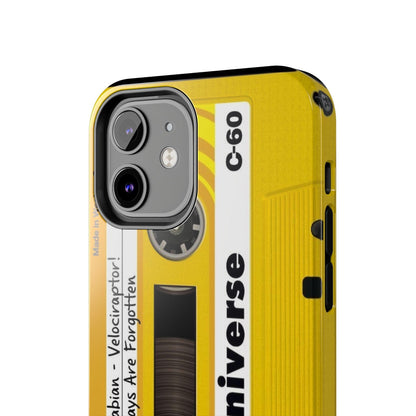 Retro Yellow Cassette Tape iPhone Cases