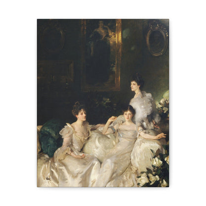 The Wyndham Sisters Lady Elcho, Mrs. Adeane, and Mrs. Tennant (1899) by John Singer Sargent - Canvas Gallery Wraps