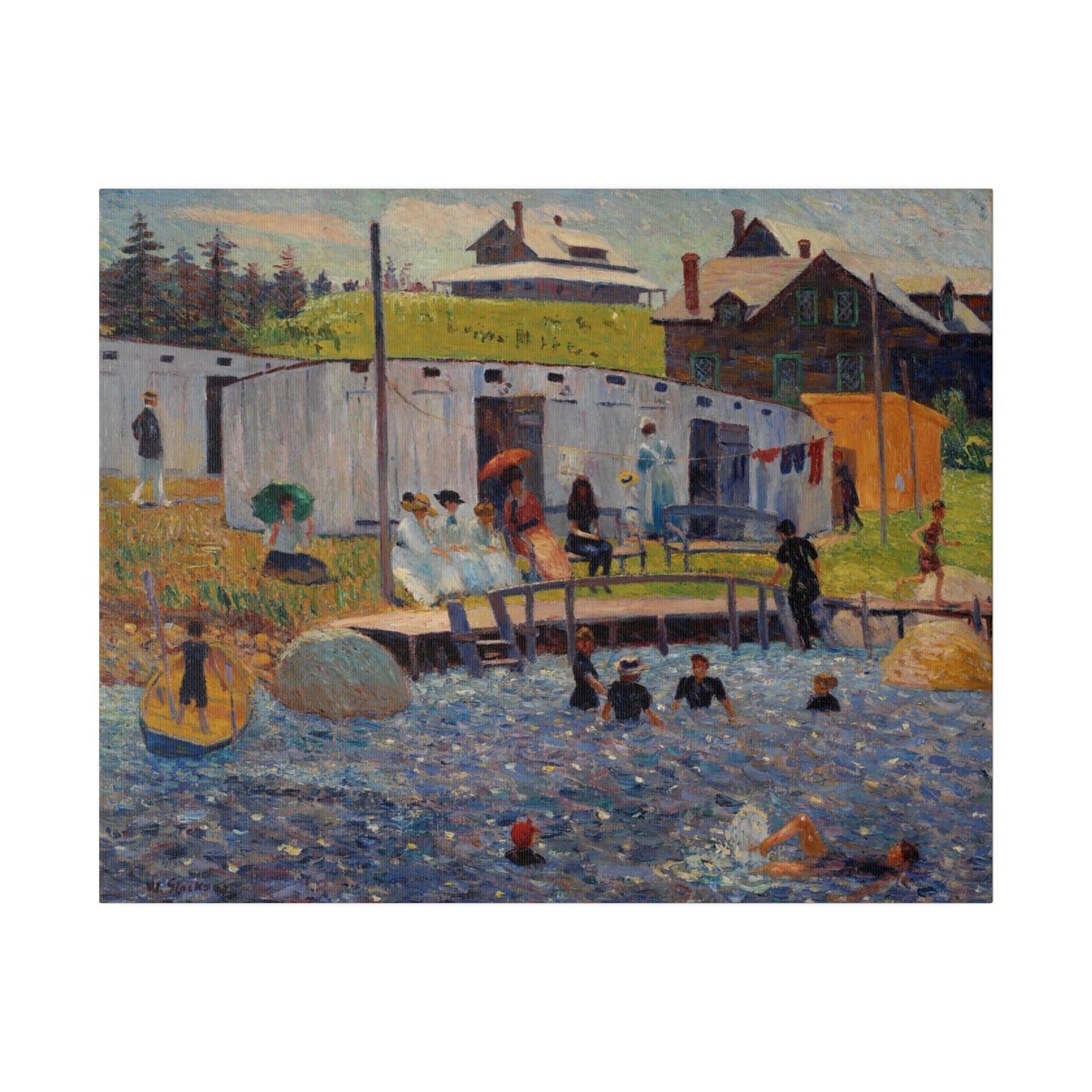 The Bathing Hour, Chester, Nova Scotia by William James Glackens - Matte Canvas, Stretched, 0.75"