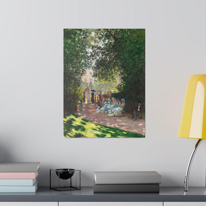 The Parc Monceau 1878 by Claude Monet on a Matte Canvas Stretched 0.75