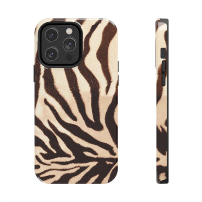 Taupe Twilights Stripe Tough iPhone Cases