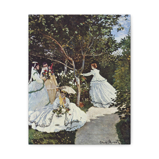 Claude Monet's Women in the Garden (1866) - Canvas Gallery Wraps