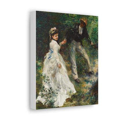 La Promenade (1870) by Pierre-Auguste Renoir - Canvas Gallery Wraps