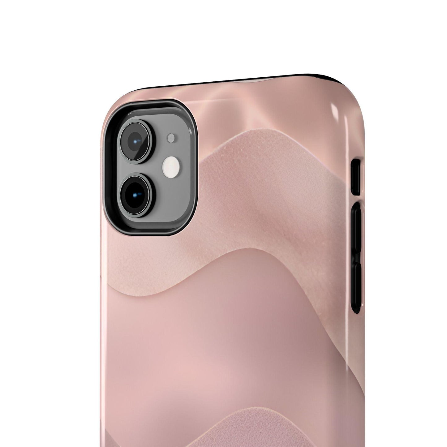 Blush Wave Satin Sandscape Tough iPhone Cases