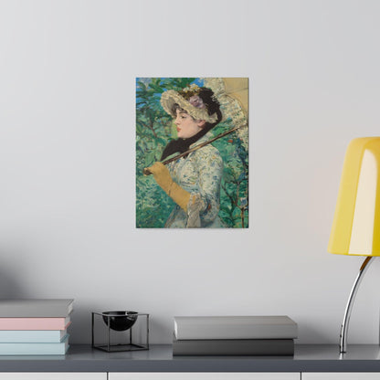 Jeanne Spring (1881) painting in high resolution by Edouard Manet - Matte Canvas, Stretched, 0.75"