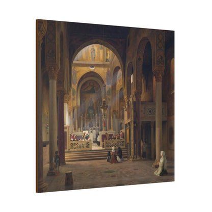 Interior of the Capella Palatina in Palermo Italy by Martinus Rørbye  on a Matte Canvas Stretched 0.75