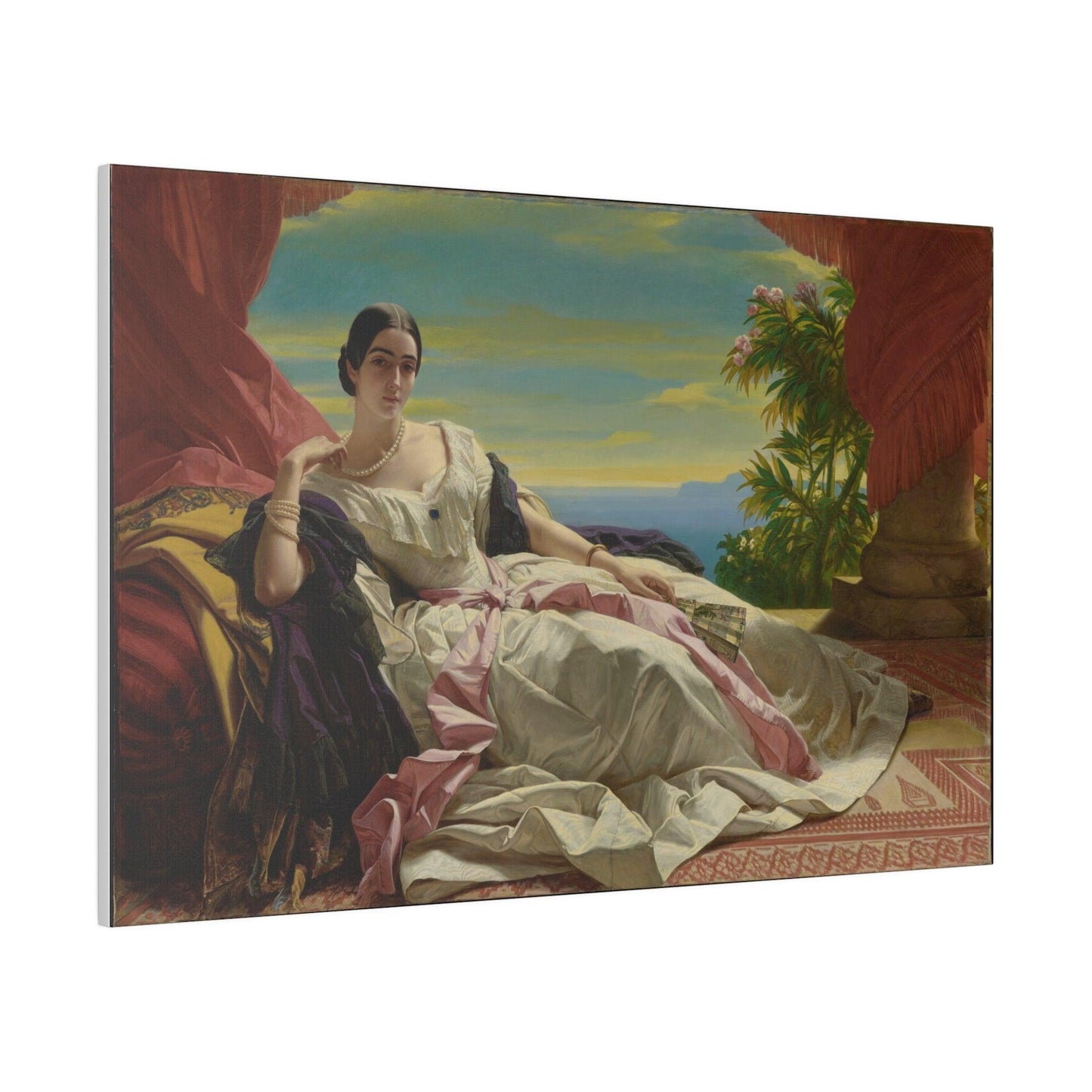 Portrait of Leonilla, Princess of Sayn-Wittgenstein-Sayn by Franz Xaver Winterhalter - Matte Canvas, Stretched, 0.75"