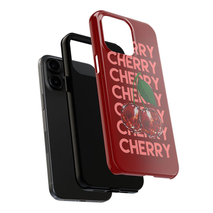 Cherries Disco Inspo iPhone Cases in Cherry Red