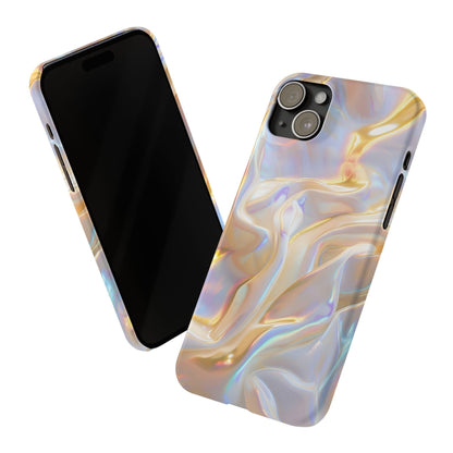 Iridescent Silk Flow Slim iPhone Cases