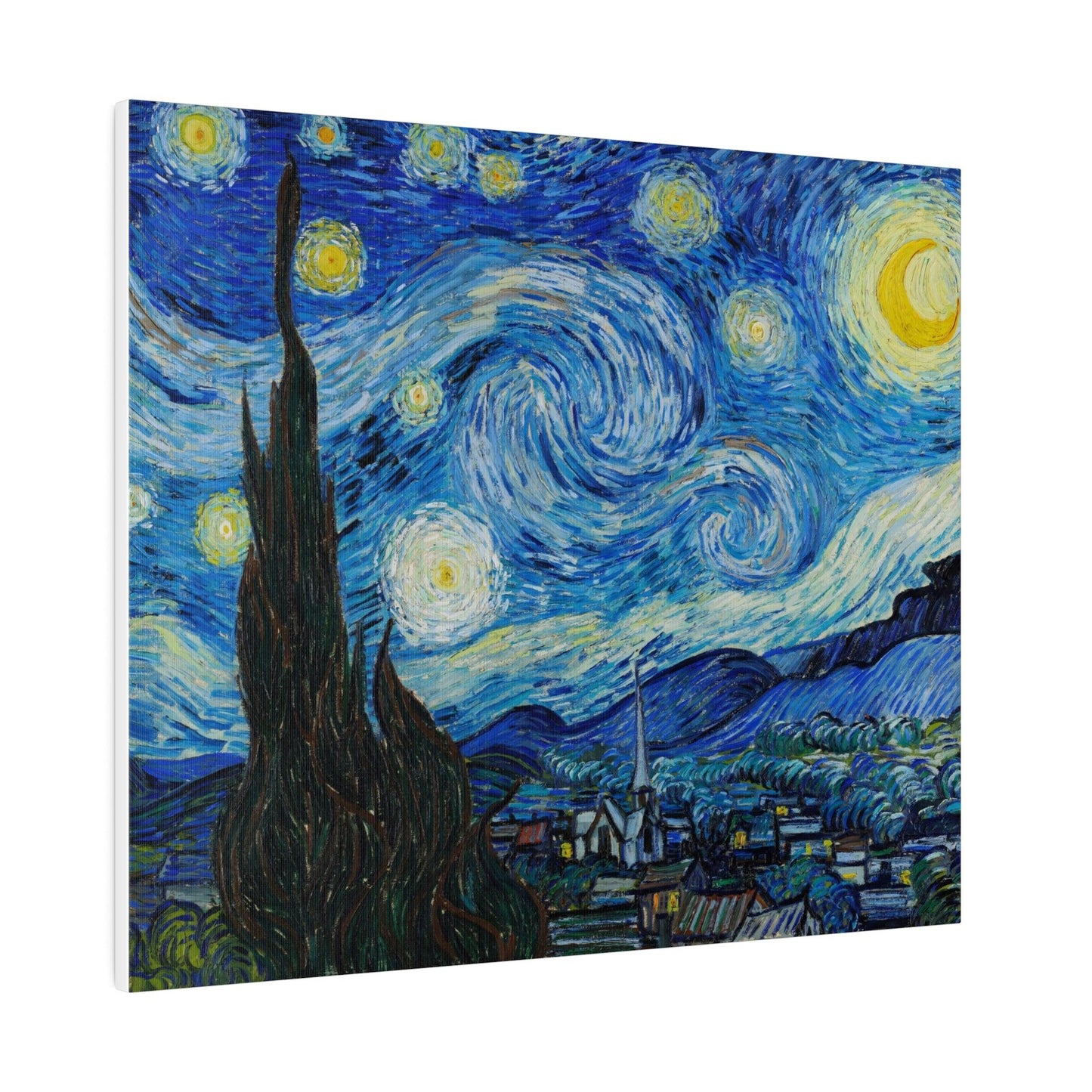 Vincent Van Gogh's The Starry Night (1889) - Matte Canvas, Stretched, 0.75"