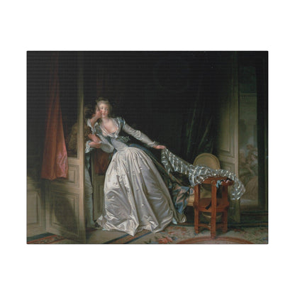 The Stolen Kiss by Jean-Honoré Fragonard - Matte Canvas, Stretched, 0.75"