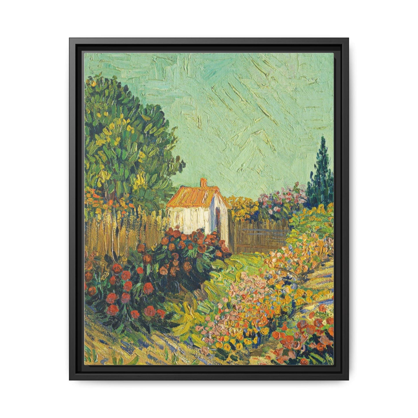 Vincent van Gogh's Landscape (ca. 1925-1928) - Matte Canvas, Black Framed