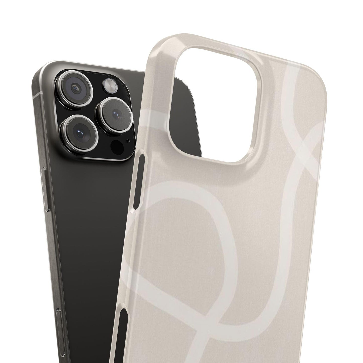 Luxe Minimalist Swirl - Cream Edition Slim iPhone Cases